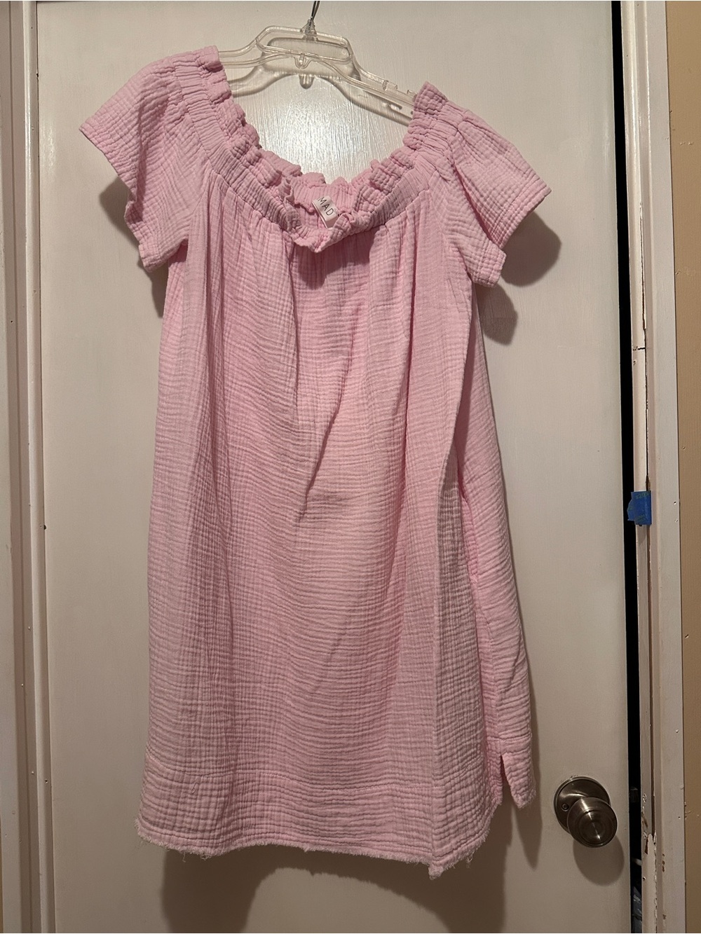Amadi by Anthropologie Maella Off Shoulder Pink Mini Dress/Tunic